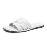 Elle - White - Fashion Women's Low-Heel Flat Slippers