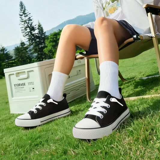 Boy Girls Low Top Canvas Shoes Casual Non-Slip Sneakers