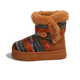 Cleo -Ankle Winter Mini Boots for Women Faux Fur Lining Water Resistant Warm Snow Boots Slip On Memory Foam Comfort