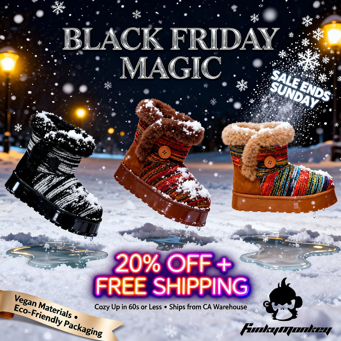 Funkymonkey Winter Boots – Cozy, Stylish & Perfect for the Season!
