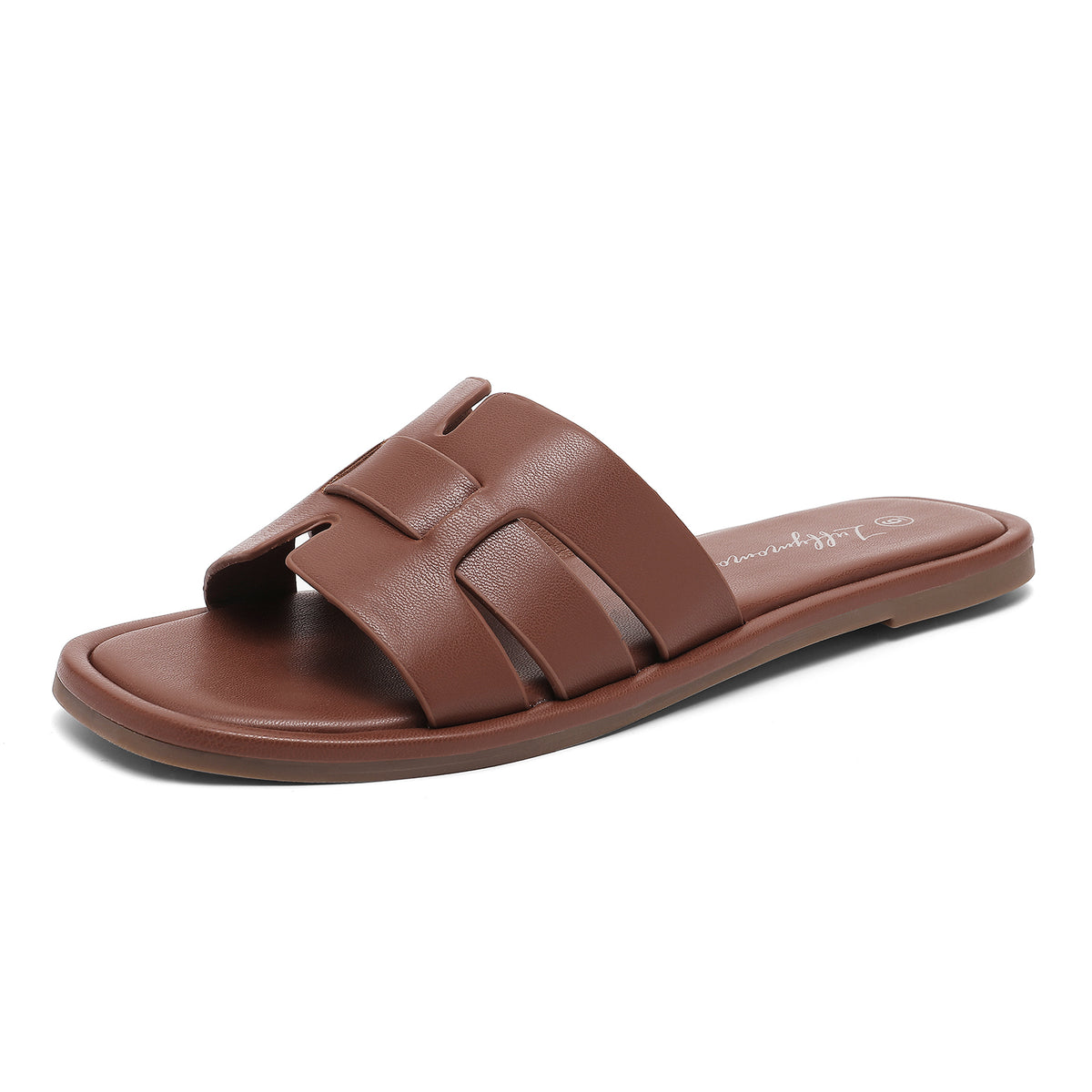 Elle - Brown - Fashion Women's Low-Heel Flat Slippers