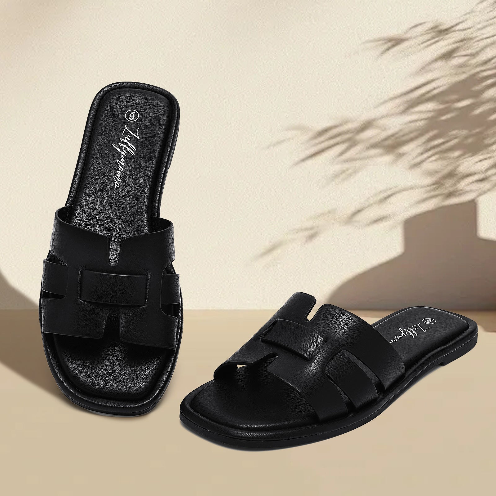 Funkymonkey - Fashion Women's Low-Heel Flat slippers Summer Casual Slides Sandals