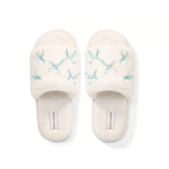 FunkyMonkey Plush Bow Slippers - Cozy Faux Fur House Slides