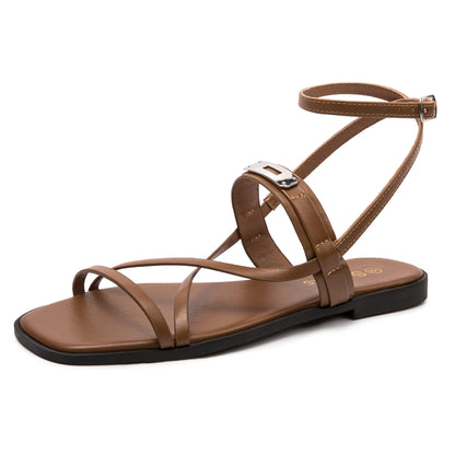 Women's Lace-Up Strappy Flat Sandals Ankle Tie Gladiator
