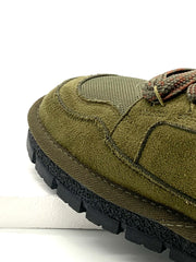 Men's Military Green Fleece - Lined Hiking Sneakers with Anti - Slip Rubber Sole, Comfortable & Stylish for Outdoor Activities