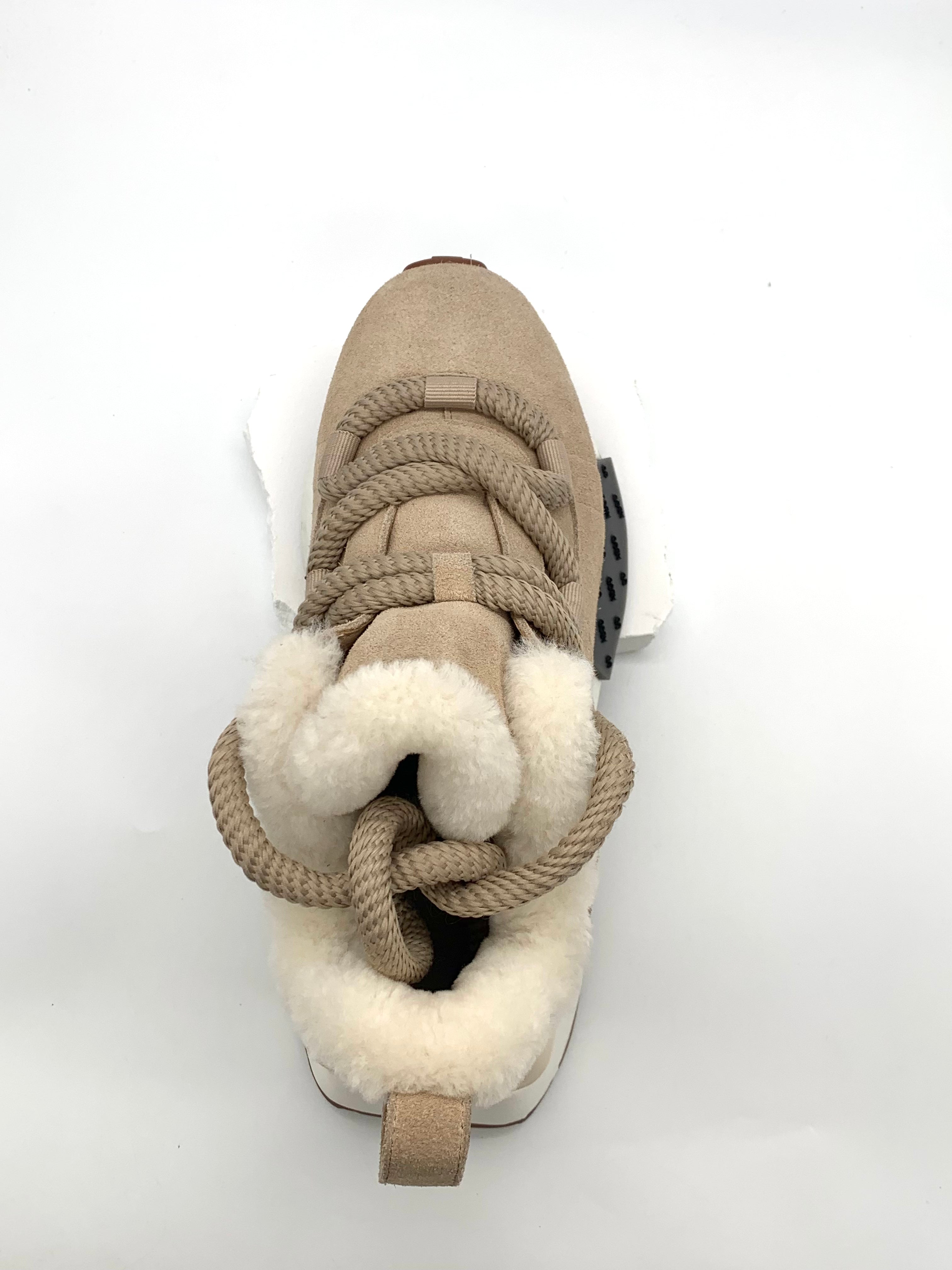 Winter warm fashion model plush lining suede sneakers shoes