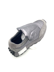 Women's Quilted Slip - On Sneakers, Metallic Silver Warm Platform Shoes for Winter Casual Wear