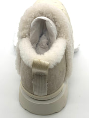 Women's Lace Embellished Non-Slip Slippers, Cozy Wool Lined Winter Warm Shoes with Rhinestones