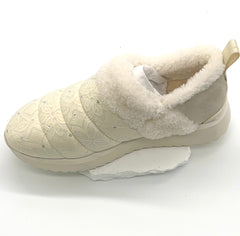 Women's Lace Embellished Non-Slip Slippers, Cozy Wool Lined Winter Warm Shoes with Rhinestones