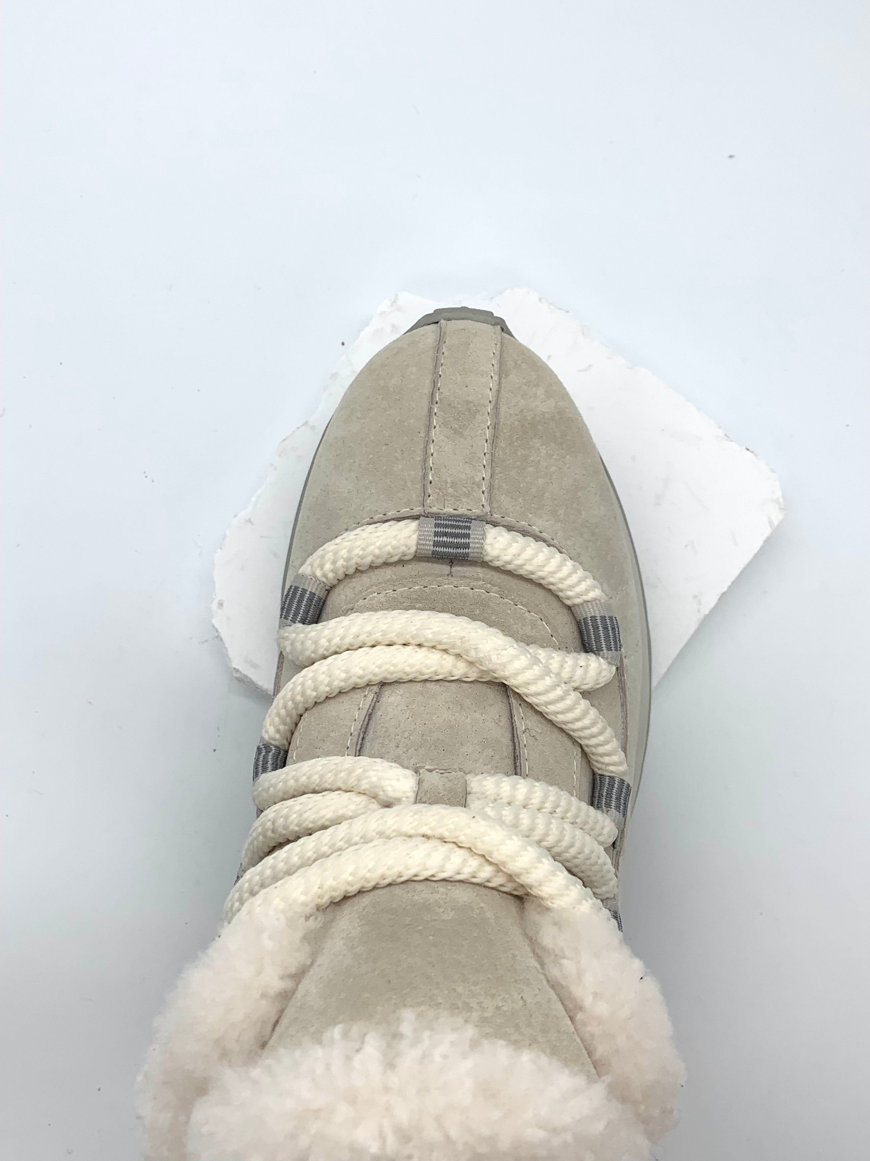 Women's Olive Green Quilted Fleece - Lined Sneakers with Chunky Sole and Color - Block Design