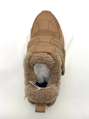 Women's Camel Quilted Winter Slip - On Shoes, Warm Fleece - Lined Platform Sneakers