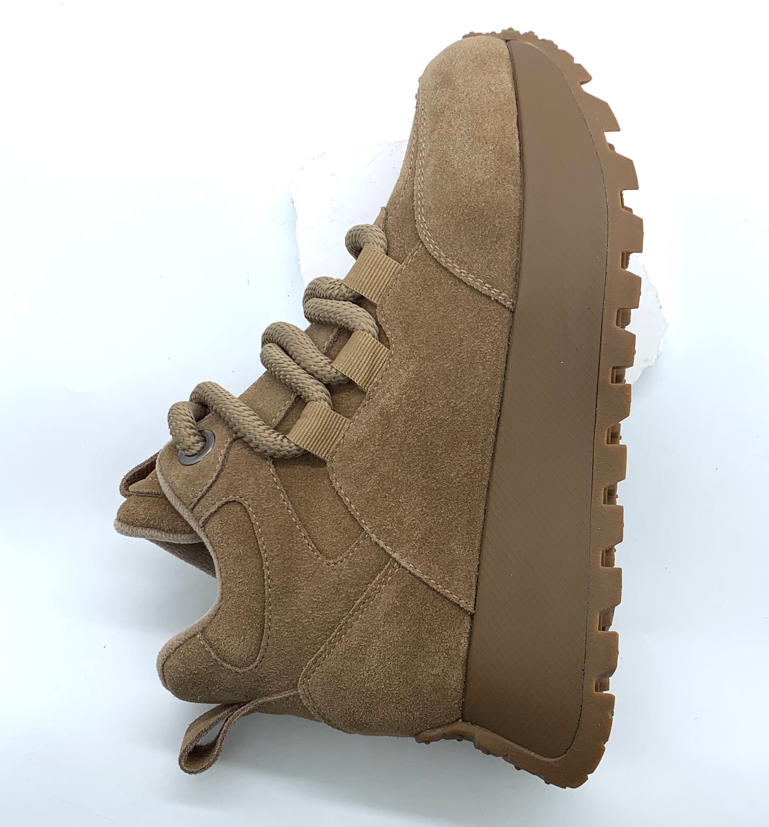 Women's Camel  High - Top Sneakers, Chunky Sole Retro Casual Shoes