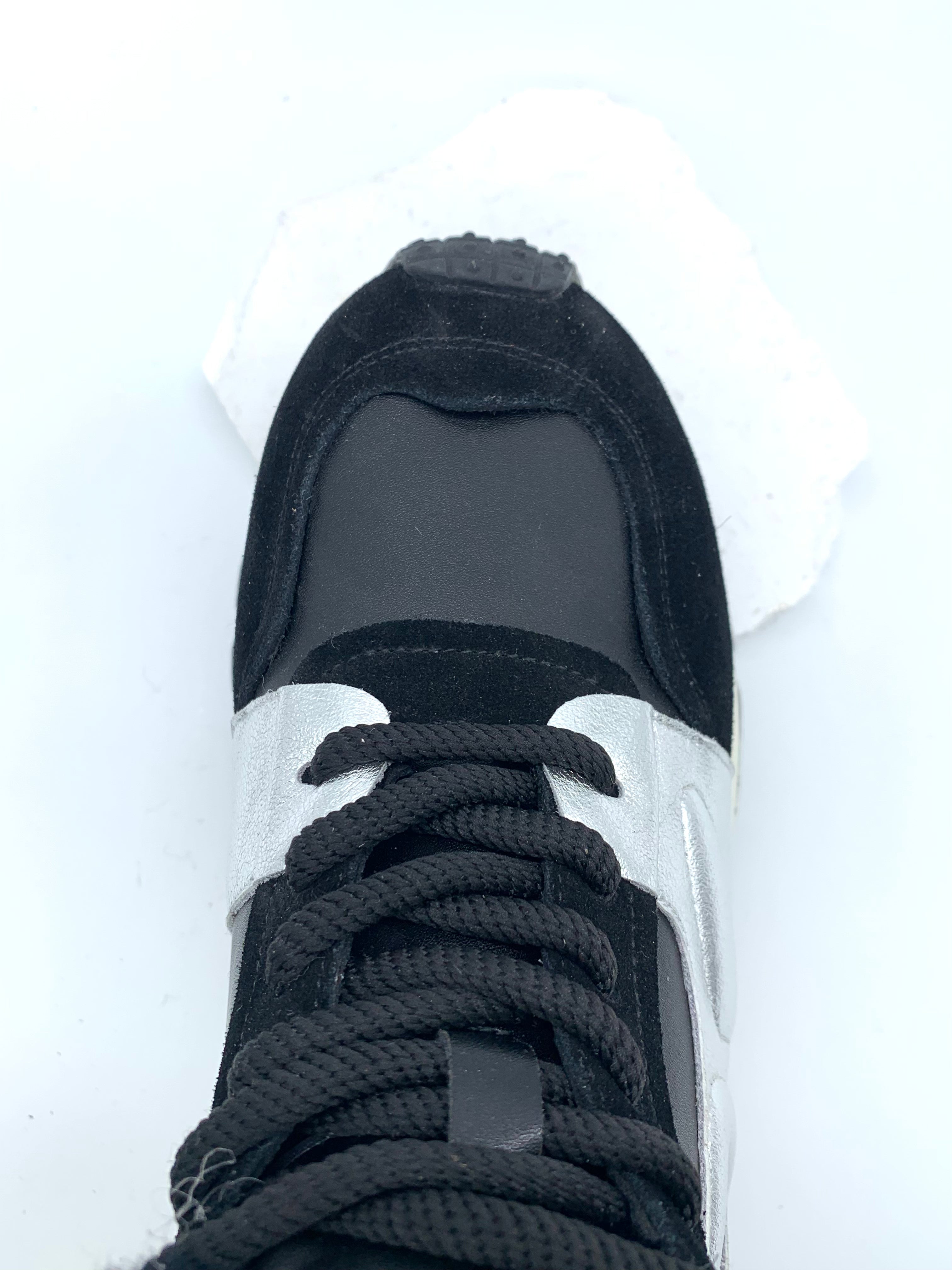 Women's Black Silver - Accent High - Top Sneakers, Fleece - Lined Chunky Winter Shoes