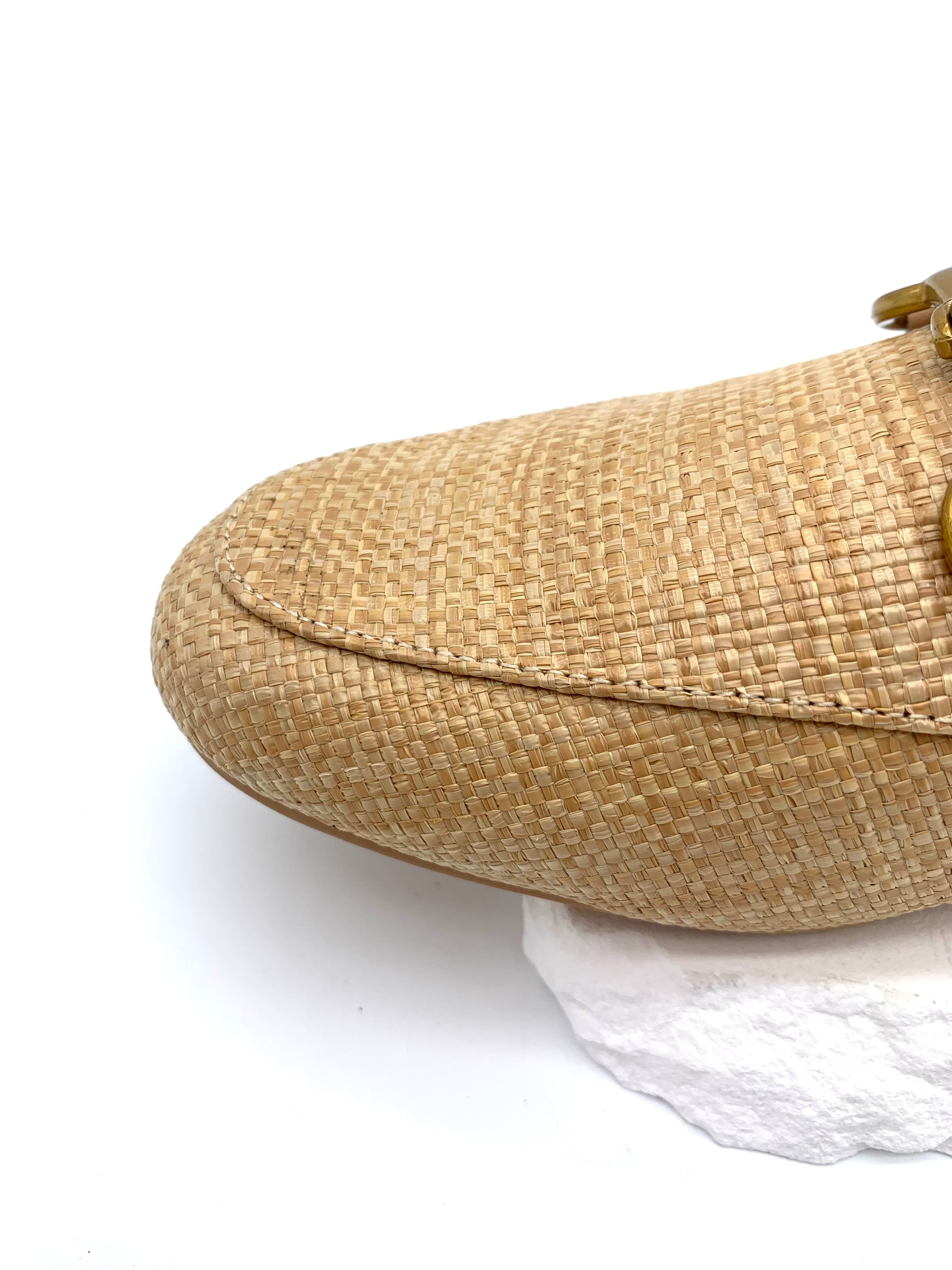 Metallic Embellished Woven Mule Shoes - Chic Coastal Charm on Your Feet