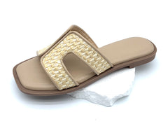 Woven Square - Toe Slides - South French Laziness on Your Feet