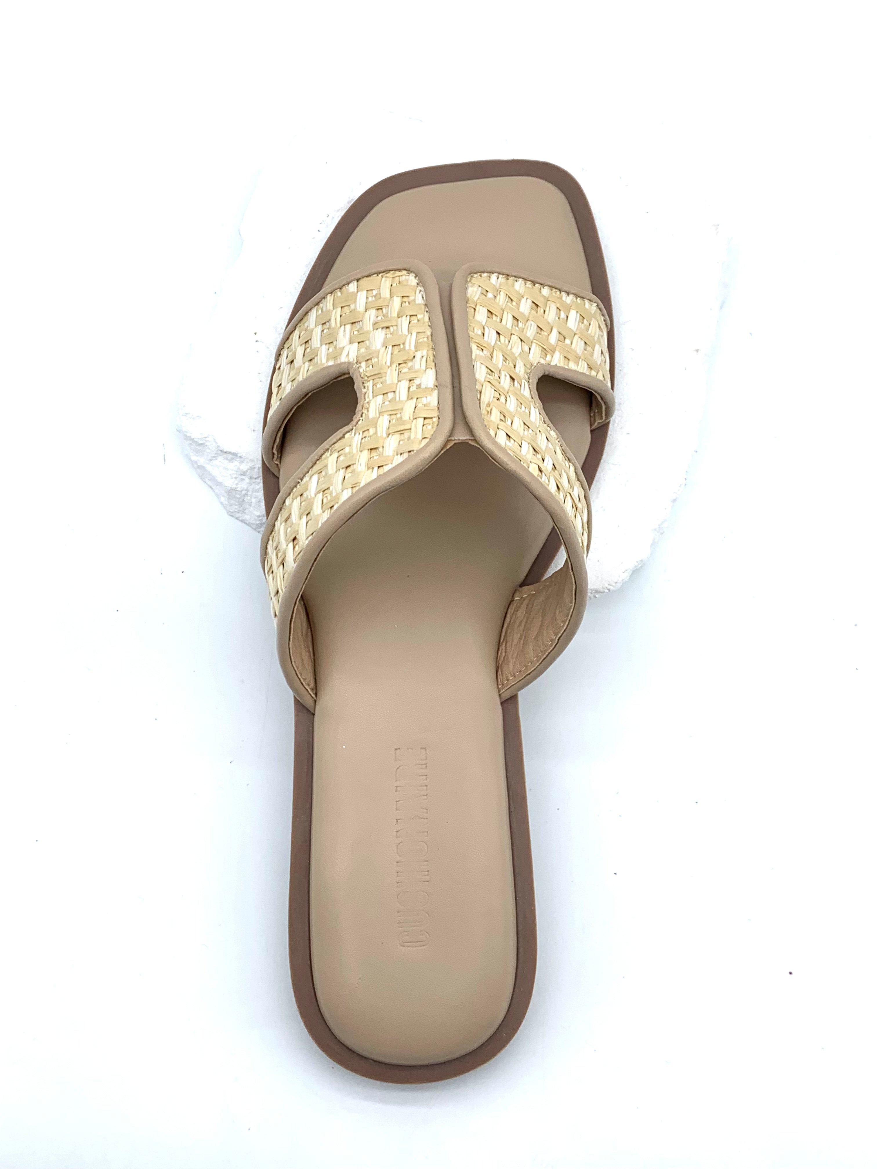 Woven Square - Toe Slides - South French Laziness on Your Feet