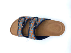 Woven Double - Buckle Cork Slides Beach - Breeze Relaxed Vibe on Your Feet
