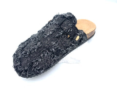 Micro suede insole-Black jeans women shoes