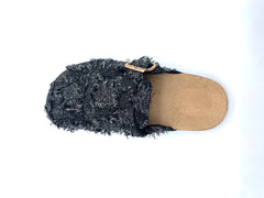 Micro suede insole-Black jeans women shoes