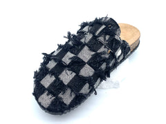 Fashion Plaid Tassel Sandals with Cork Insoles women shoes