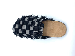 Fashion Plaid Tassel Sandals with Cork Insoles women shoes