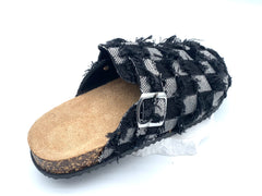 Fashion Plaid Tassel Sandals with Cork Insoles women shoes