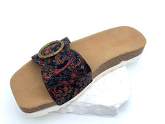 Women's Ethnic Metal Buckle Sandals
