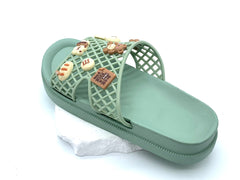 Women's Cute Light Green Cartoon Sandals