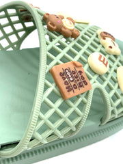 Women's Cute Light Green Cartoon Sandals