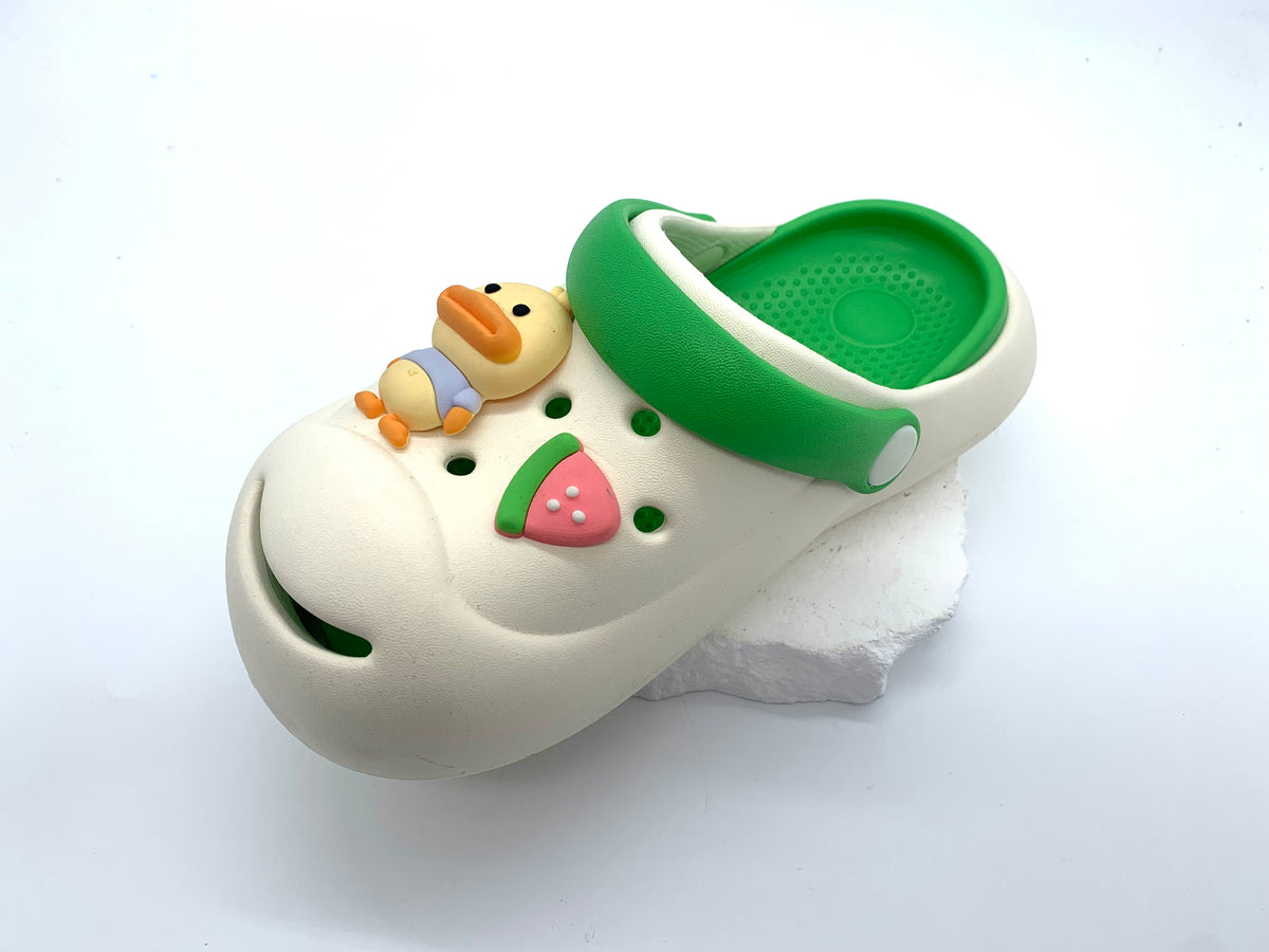 Children's Cartoon Duck Clogs Shoes - Cute and Comfortable Non-slip Shoes for Toddlers-green