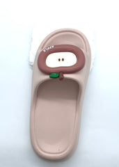 Cute Apple Embellished Women's Slippers - Comfortable Black Slippers