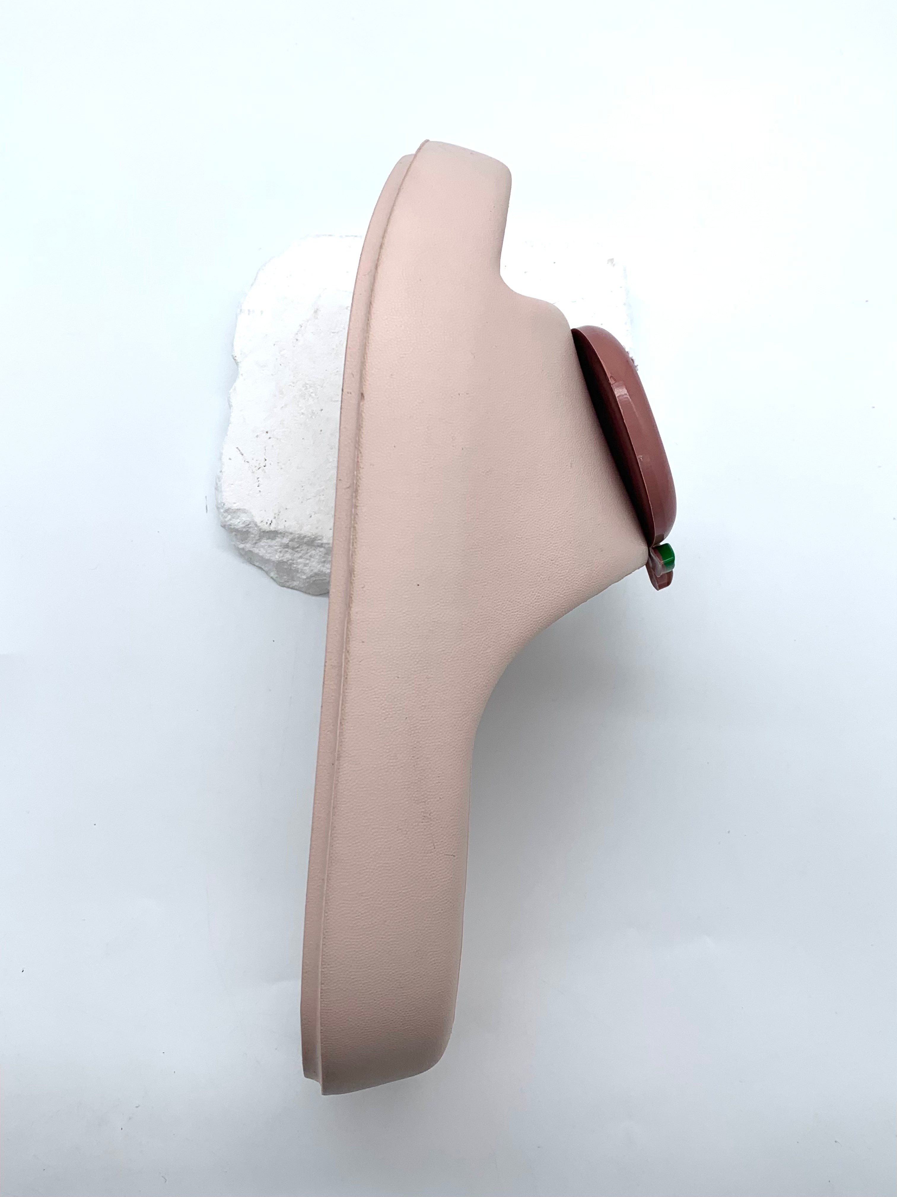 Cute Apple Embellished Women's Slippers - Comfortable Black Slippers