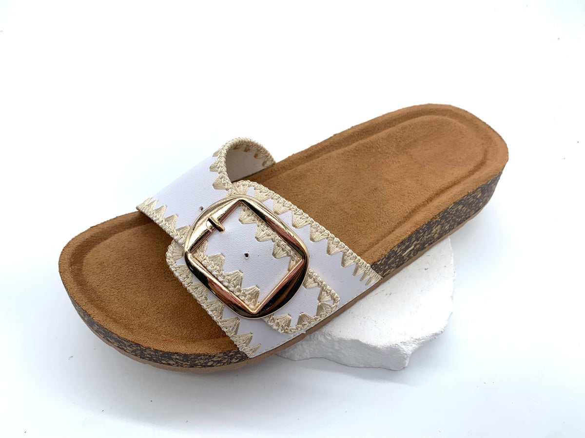 Chic and Comfortable Women's Buckle Embellished Sandals