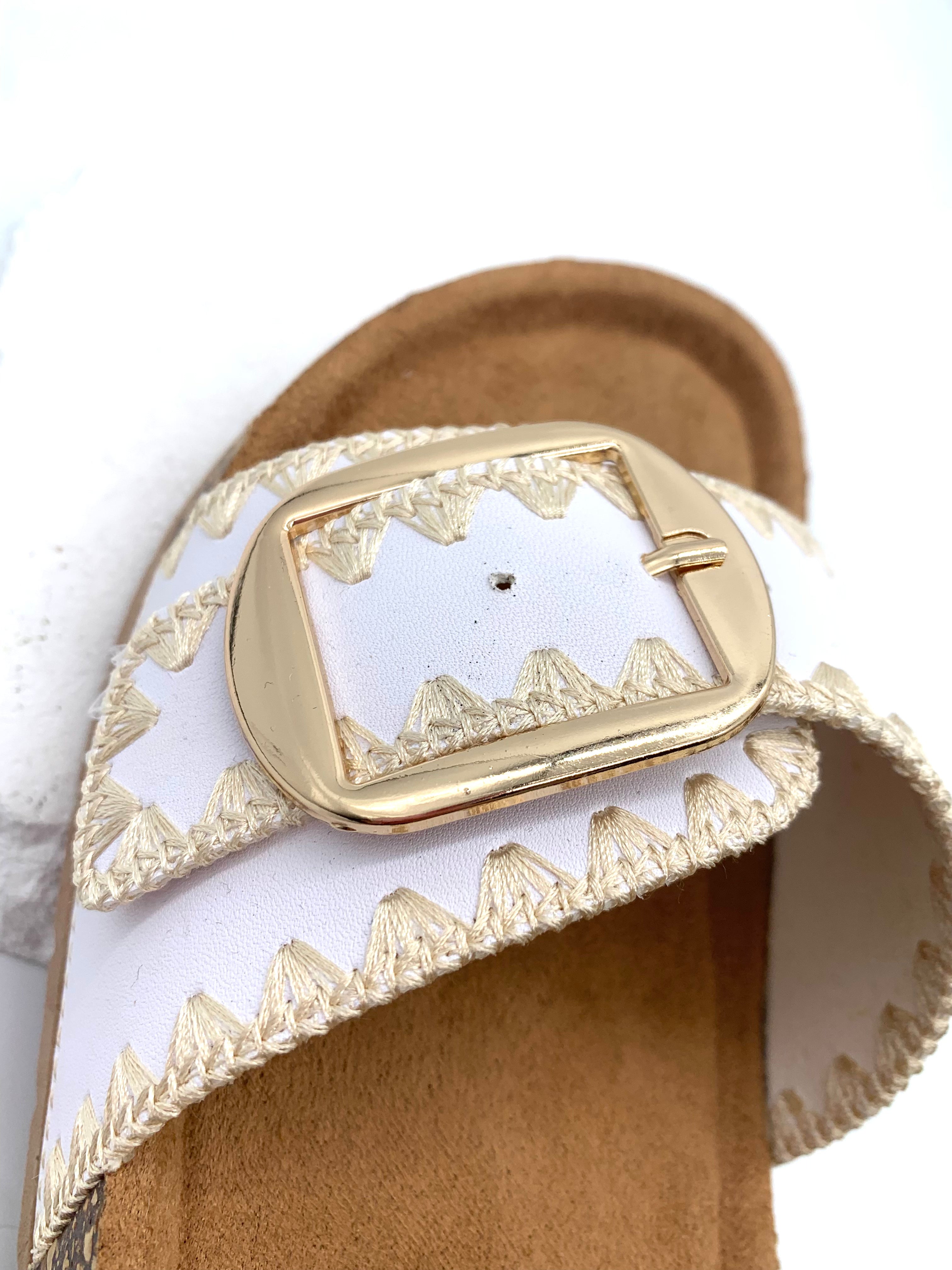 Chic and Comfortable Women's Buckle Embellished Sandals