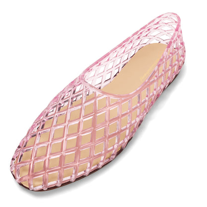 Premium Soft Jelly Mesh Flats Breathable Summer Beach Ballet Sandals