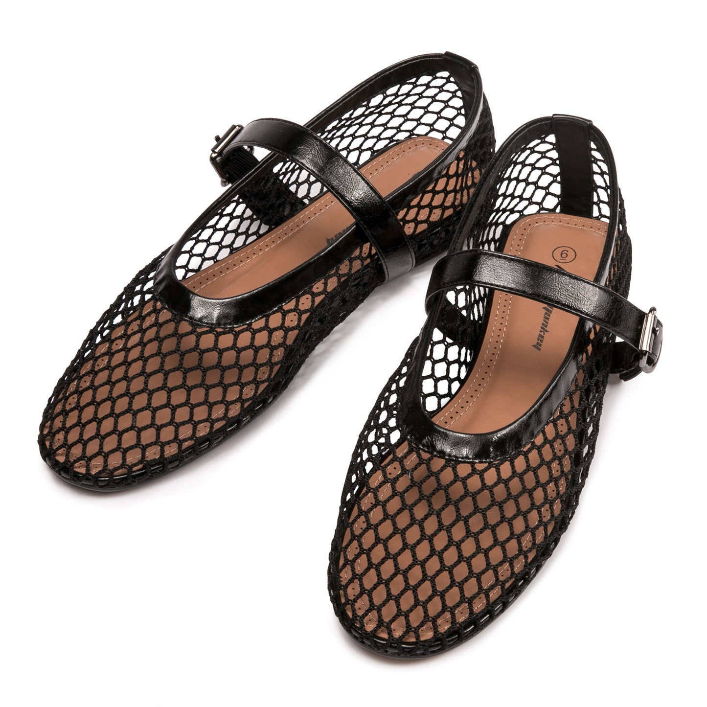 Women’s Mesh Mary Jane Ballet Flats Buckle Strap Comfort Shoes