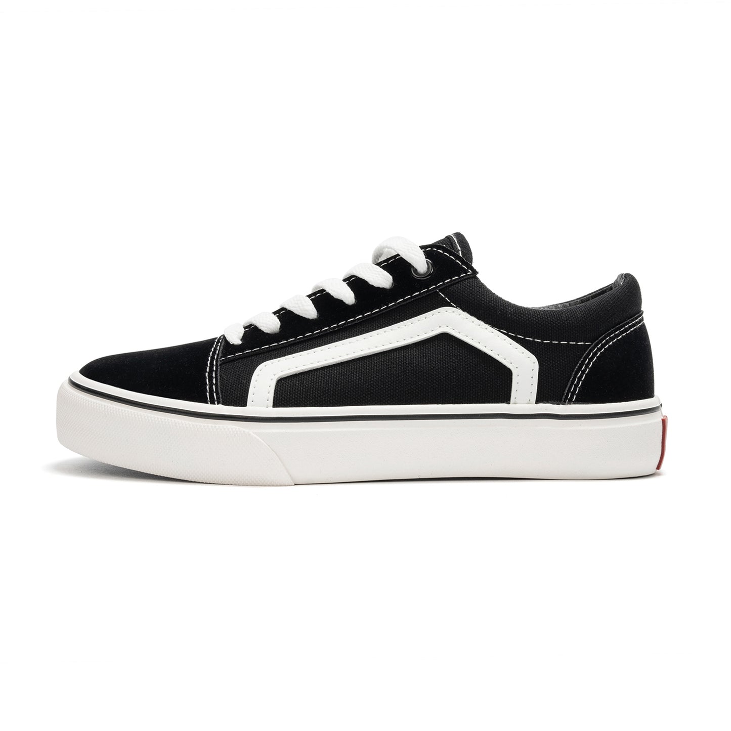 Women's Canvas Sneakers Faux Leather Low Top Casual Walking Shoes