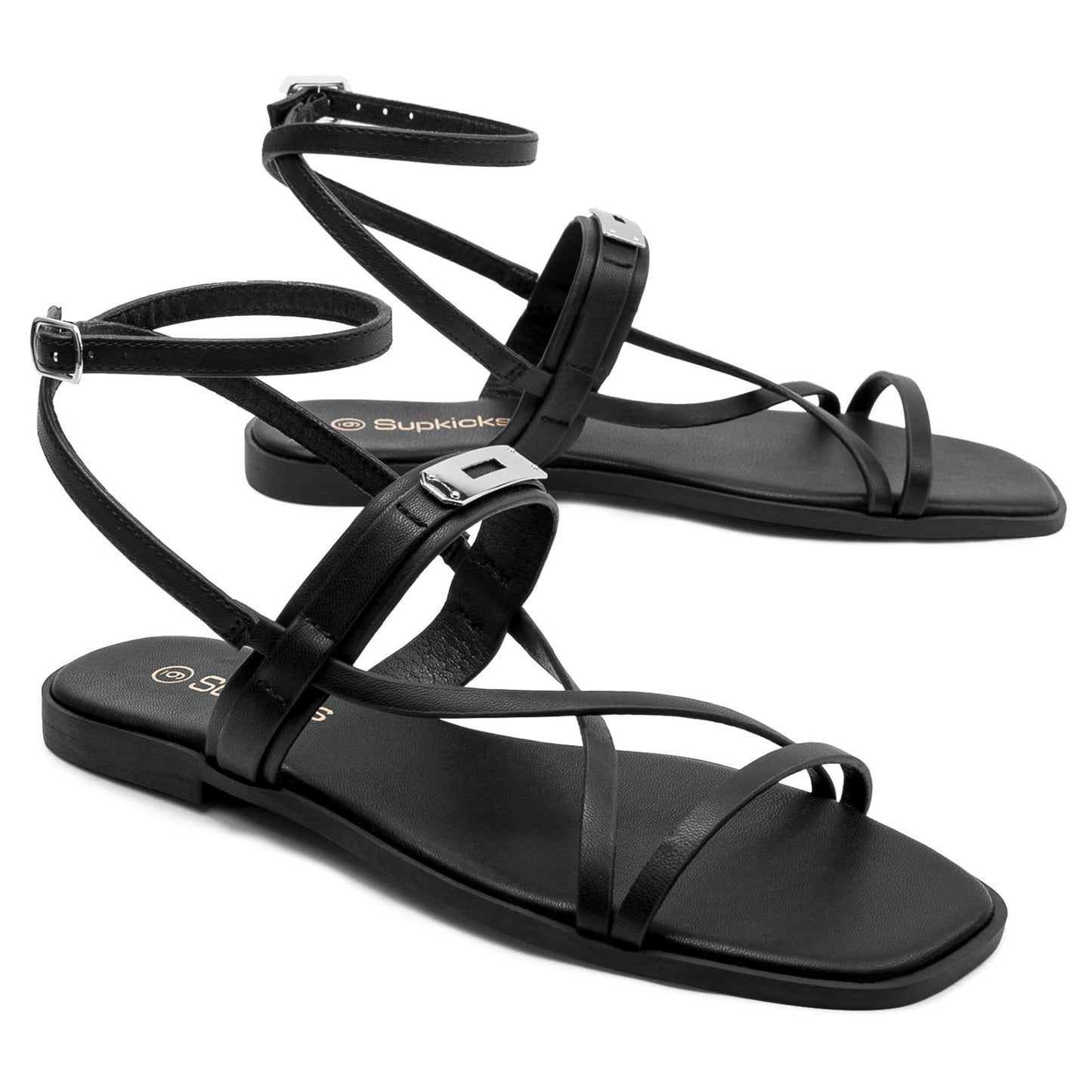 Women's Lace-Up Strappy Flat Sandals Ankle Tie Gladiator