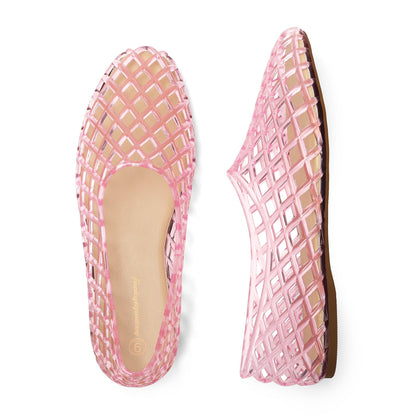 Premium Soft Jelly Mesh Flats Breathable Summer Beach Ballet Sandals