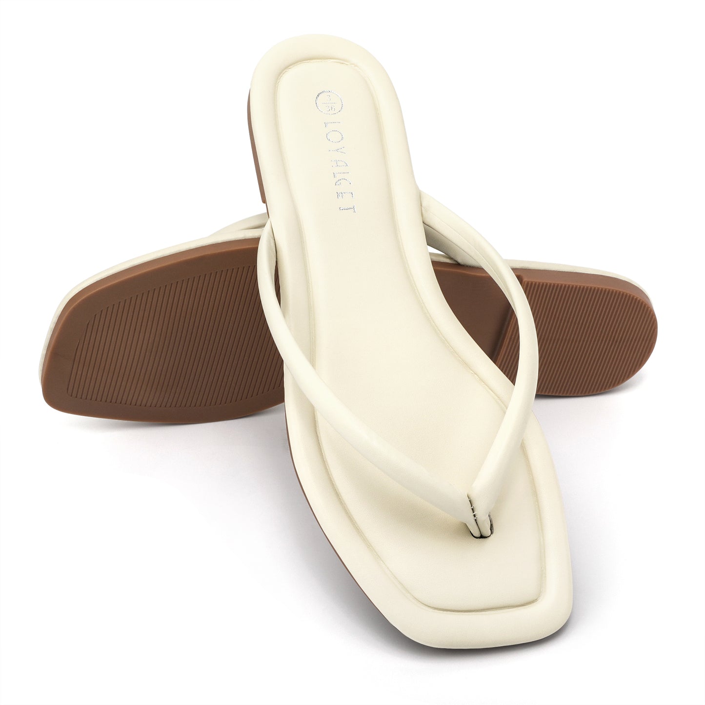 Women Square Toe Flip Flops Minimalist Summer Beach Sandals