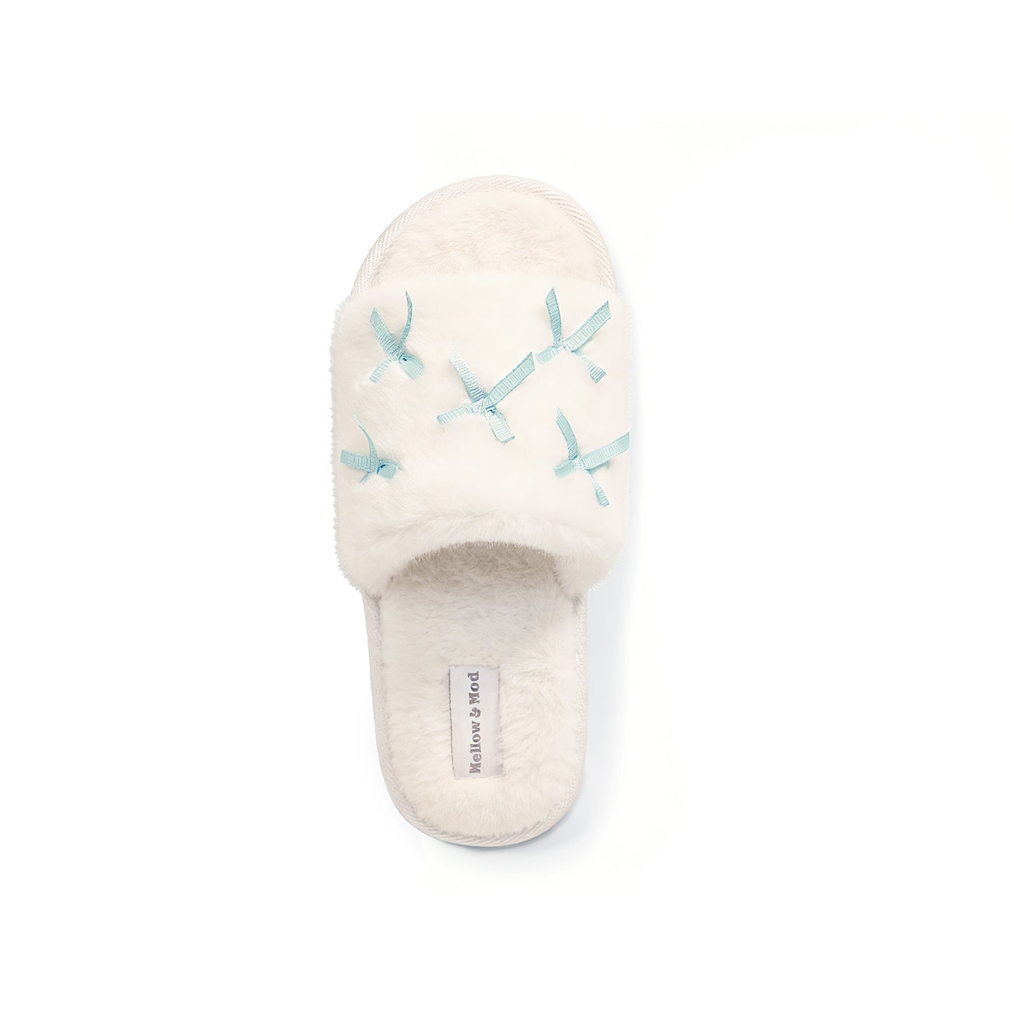 Plush Bow Slippers - Cozy Faux Fur House Slides