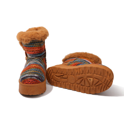 Western Inspired Women Winter Boots Warm Cozy