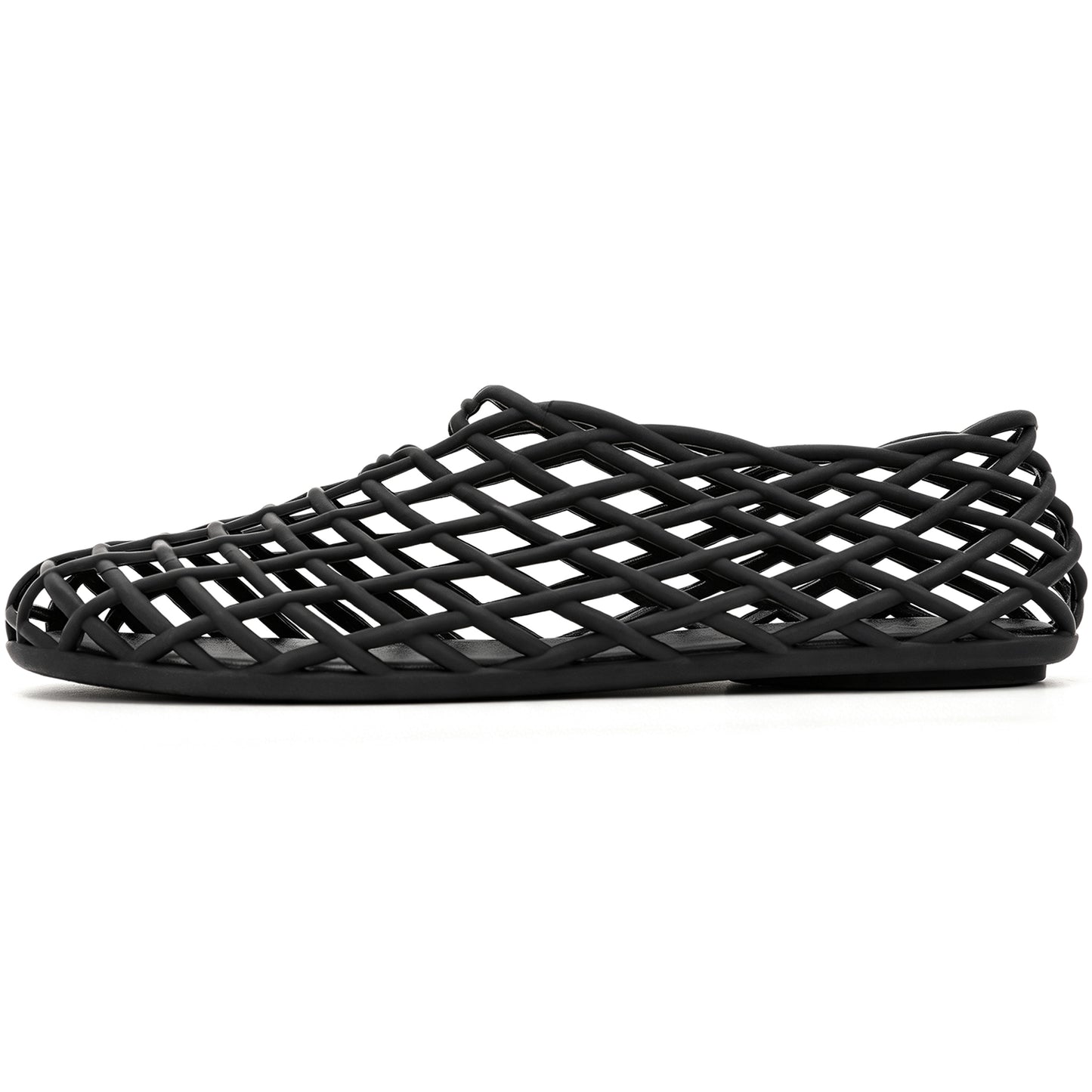 Soft Black Mesh Ballet Flats – Slip-On Chic Comfort Sandals