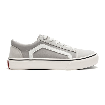 Women's Canvas Sneakers Faux Leather Low Top Casual Walking Shoes