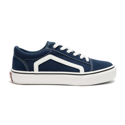 Women's Canvas Sneakers Faux Leather Low Top Casual Walking Shoes