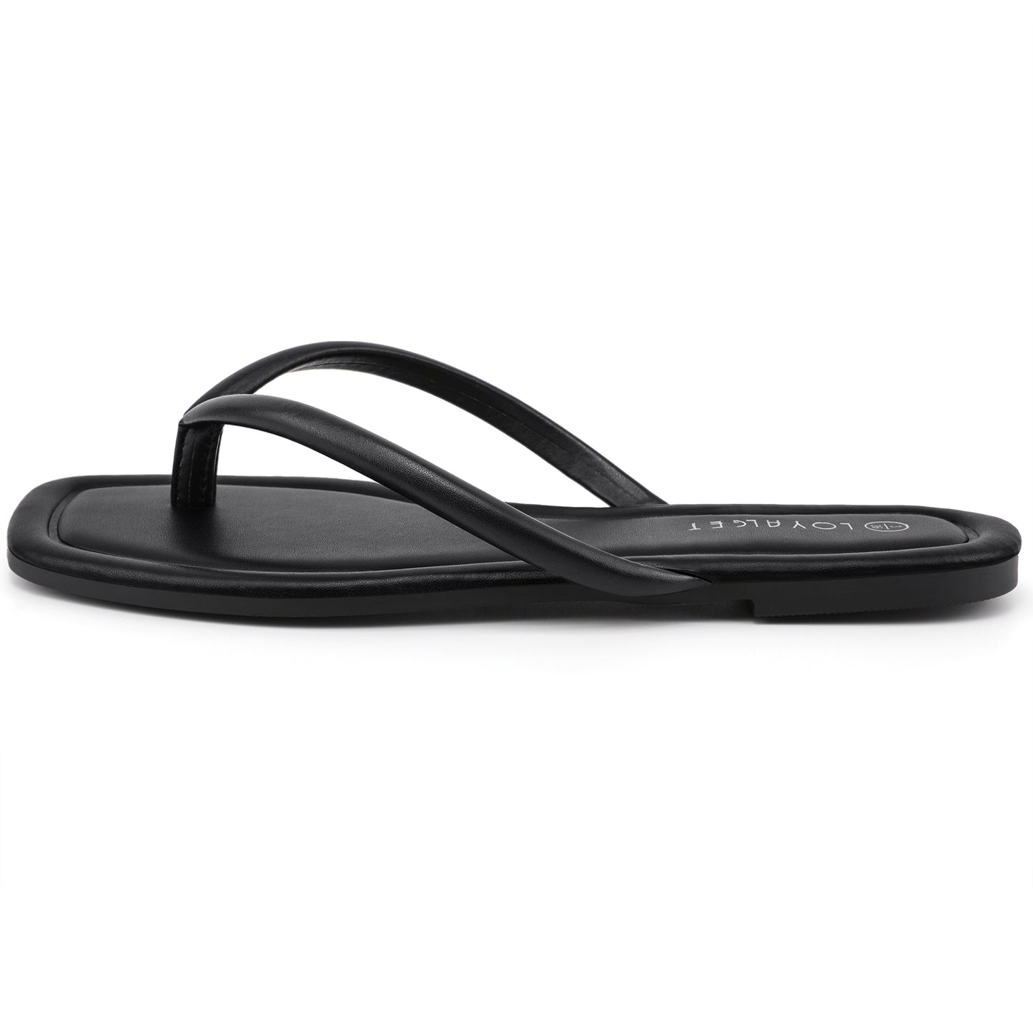 Women Square Toe Flip Flops Minimalist Summer Beach Sandals