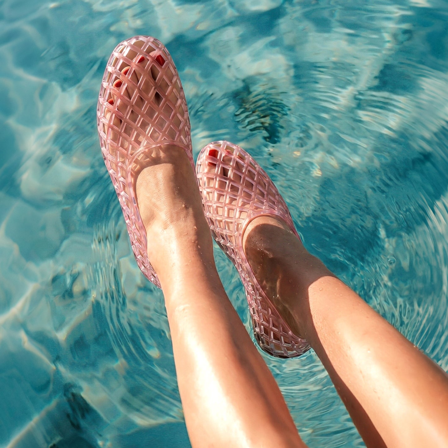 Premium Soft Jelly Mesh Flats Breathable Summer Beach Ballet Sandals