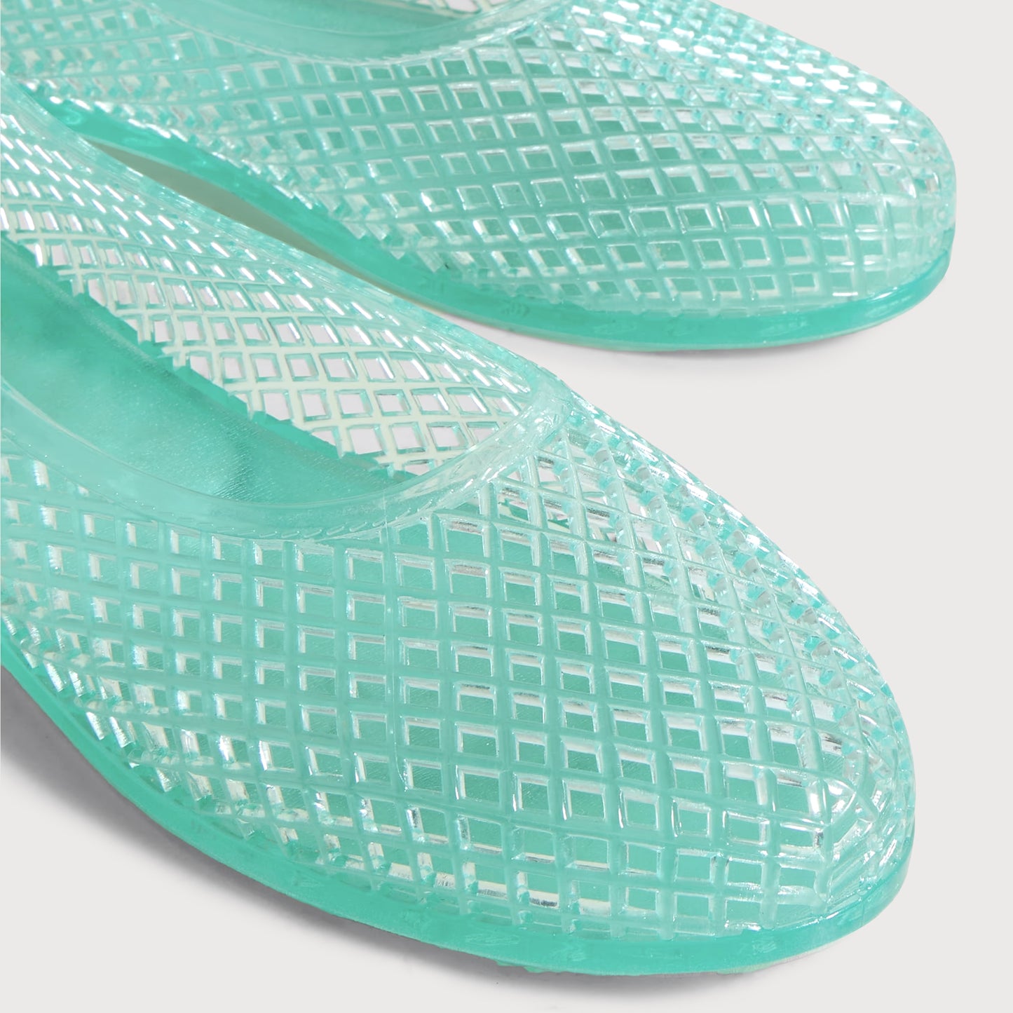 Women’s Jelly Mesh Ballet Flats – Breathable Clear PVC Slip-On Sandals | Lightweight Water-Friendly Summer Shoes