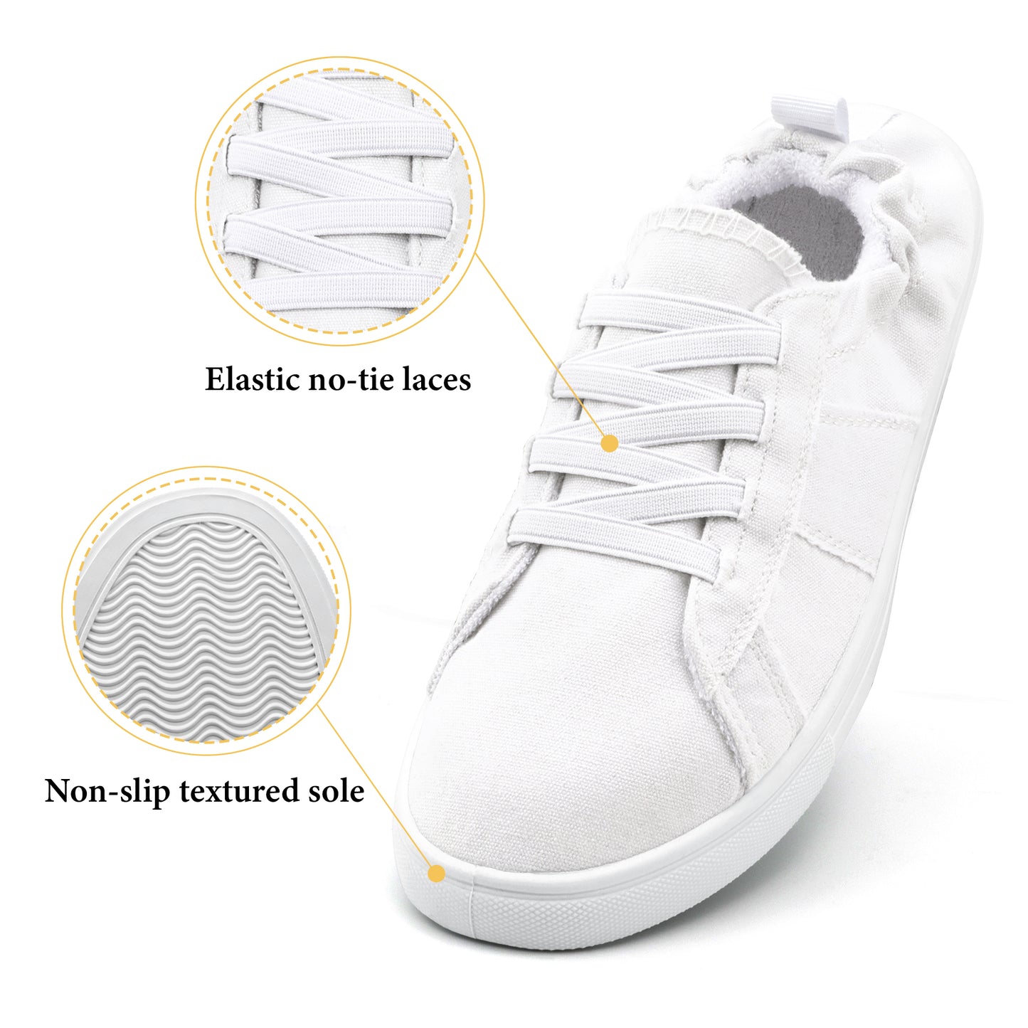 Soft Canvas Slip-On Sneakers – Lightweight Comfort non-slip Shoes