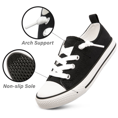 Boy Girls Low Top Canvas Shoes Casual Non-Slip Sneakers